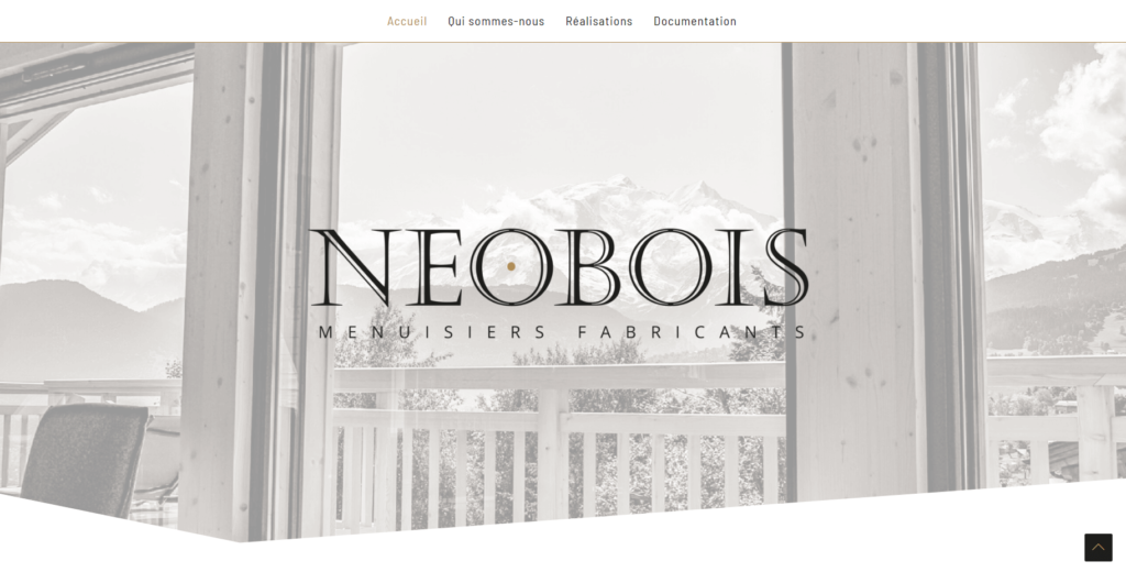 Site web menuiserie Neobois, design, developpement, wordpress, SEO, responsive